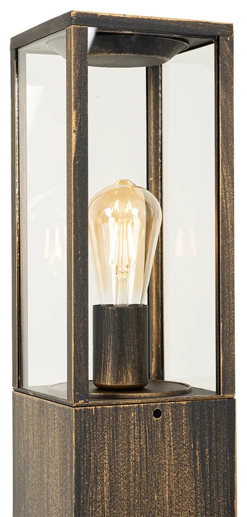 Zewnetrzna Stylowa lampa podłogowa ogrodowa antyczne złoto 80 cm IP44 - CharloisPrzemysłowy Oswietlenie zewnetrzne