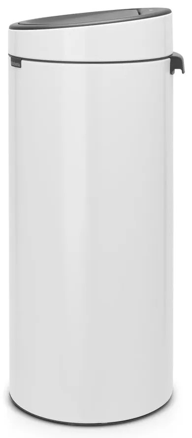 Biały stalowy kosz na śmieci otwierany na dotyk 30 l Touch Bin – Brabantia