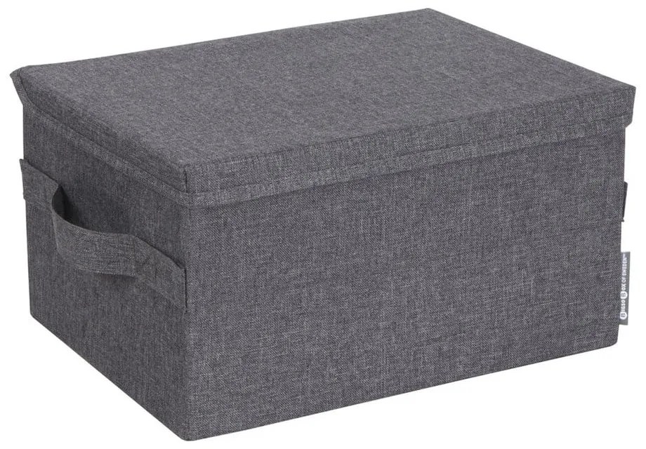 Szary tekstylny pojemnik z pokrywką 35x19x26 cm Soft Storage – Bigso Box of Sweden