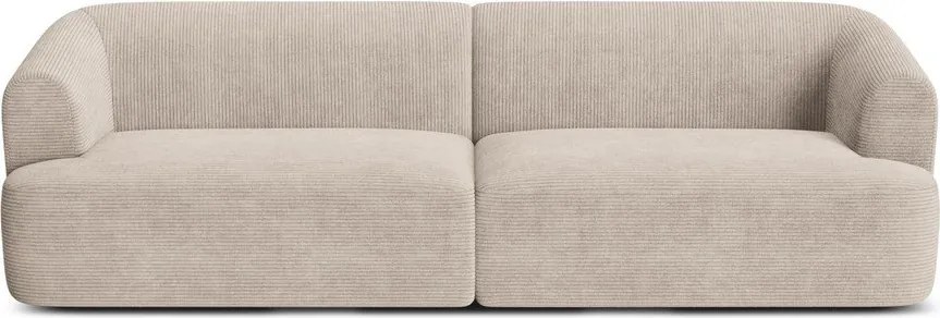 Jasnobrązowa sztruksowa sofa 255 cm Campi – Cosmopolitan Design