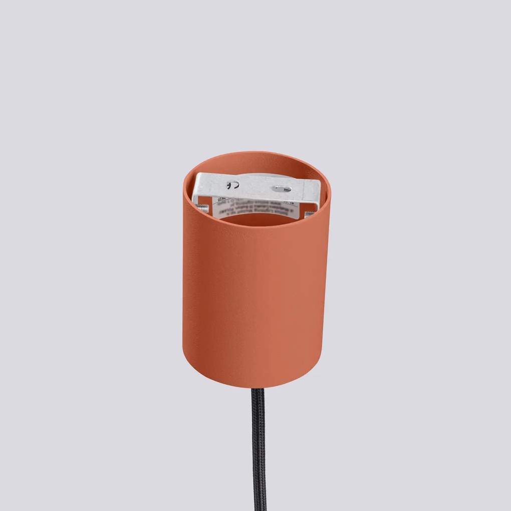 Lampa wisząca HALO 1 ochra czerwona ryflowana SOLLUX LIGHTING