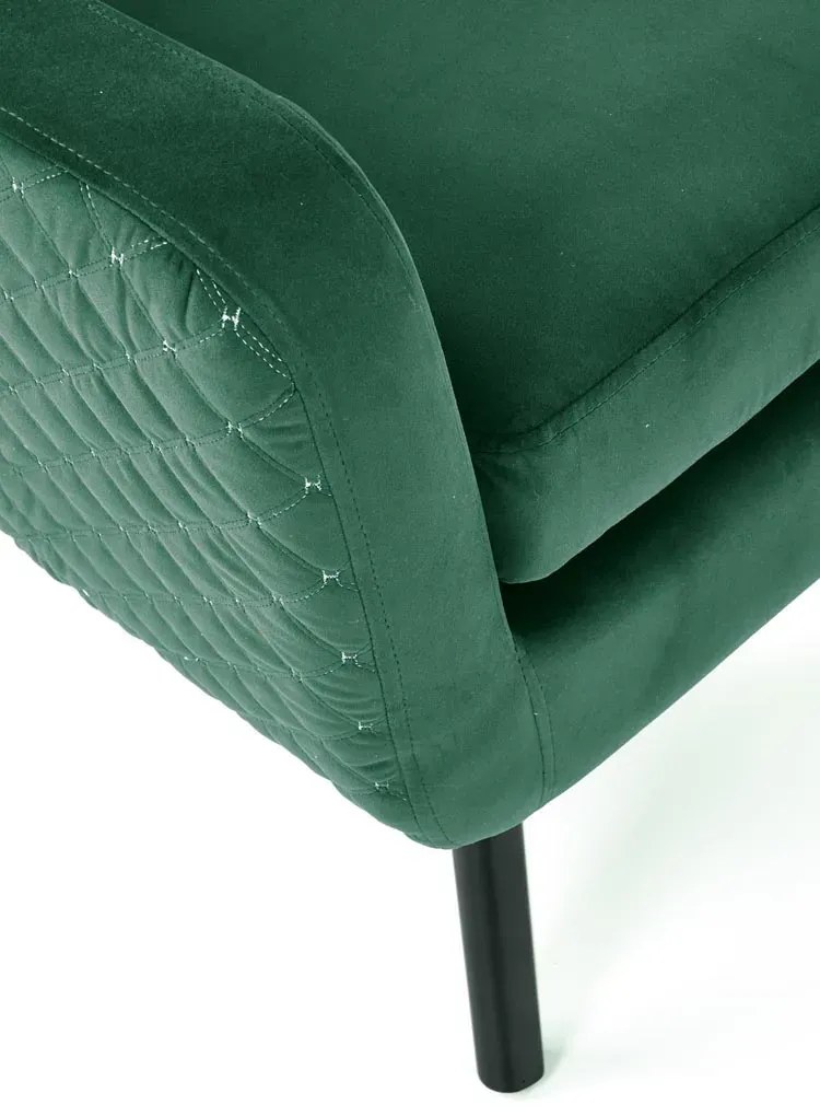 Zielony welwetowy fotel do karmienia uszak C5-S65