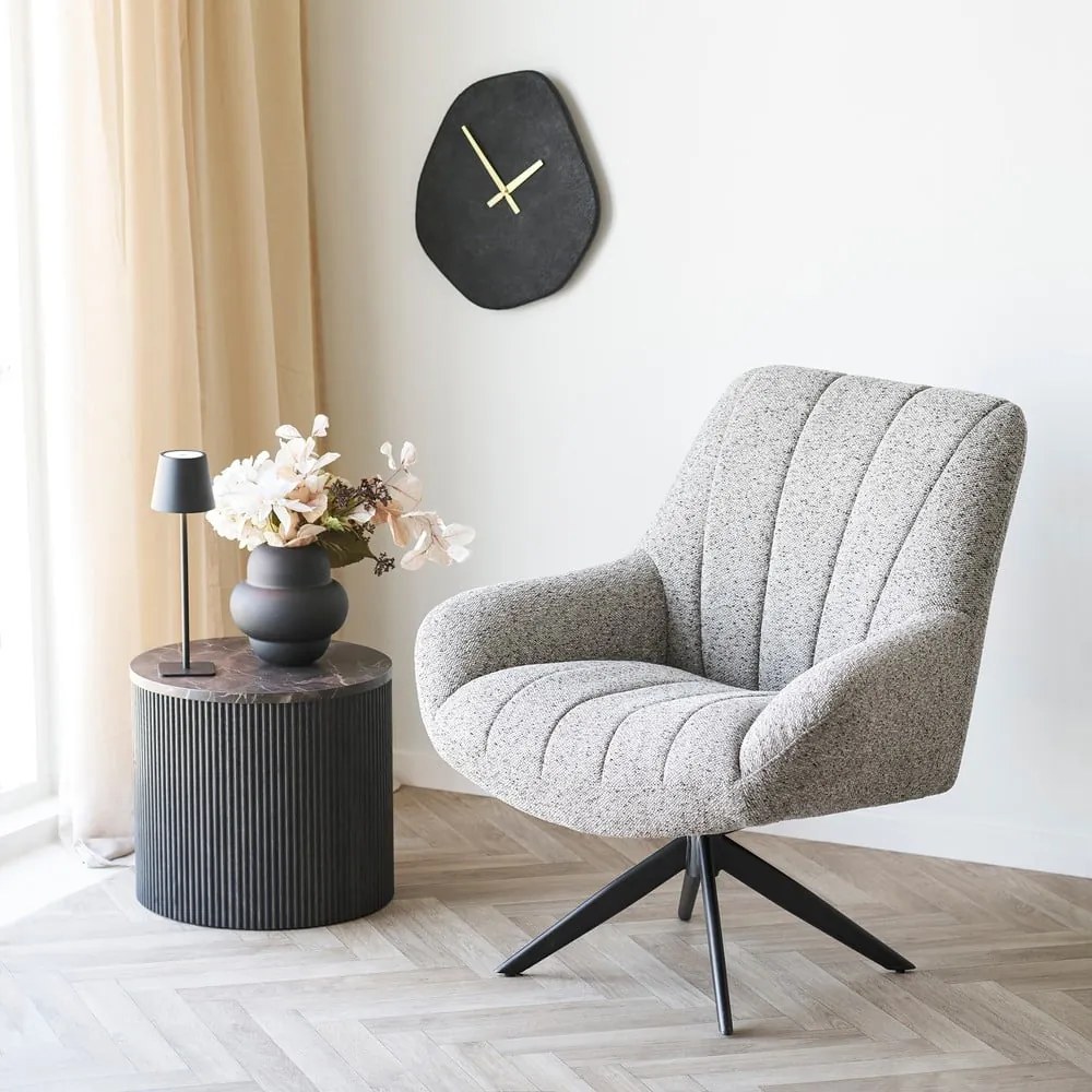 Okrągły stolik z blatem w dekorze marmuru ø 45 cm Rota – House Nordic