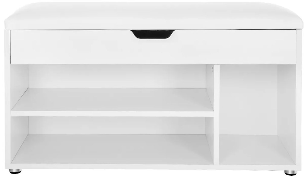 Szafka na buty z miejscem do przechowywania LUJZA, 80x30x44cm, biała Jurhan