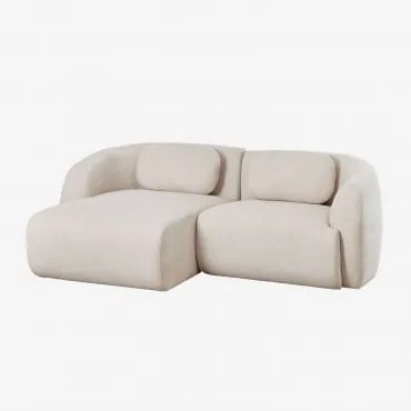 Sofa Modułowa Coquette 2-częściowa Z Tkaniny Szenilowej Z Lewą Leżanką Tkaniny Szenil Kremowa - Sklum