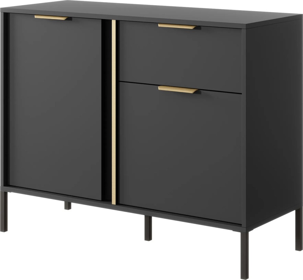 Komoda LORENZO 103 cm do Salonu Sypialni z Szufladą Antracyt