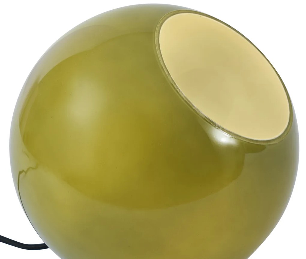 Lampa stołowa w stylu Retro zielona ze szkłem - Mabel Retro Oswietlenie wewnetrzne