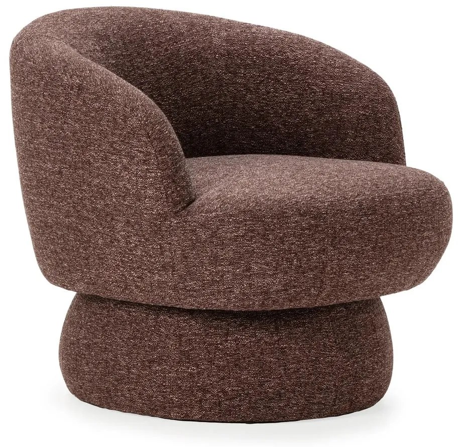 Fioletowy/brązowy obrotowy fotel Dali – MOME