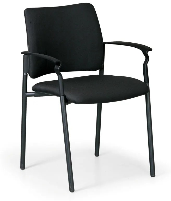 Krzesło konferencyjne ROCKET z podłokietnikami, czarny