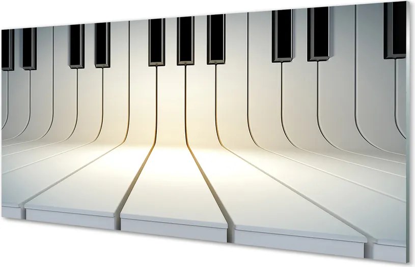 Szklany Panel Klawisze Fortepianu