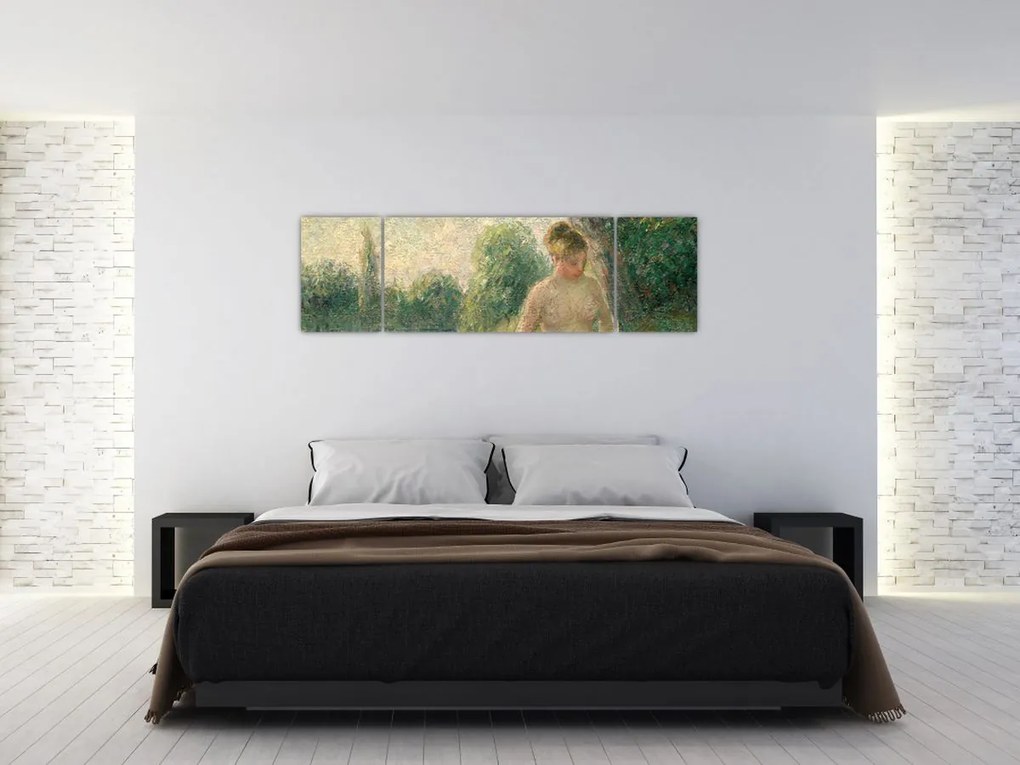 Obraz - Camille Pissarro, The Bather, reprodukcje (170x50 cm)