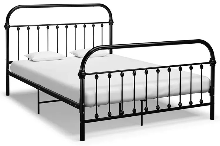 Czarne metalowe łózko w stylu loftowym 120x200 cm R8-H32