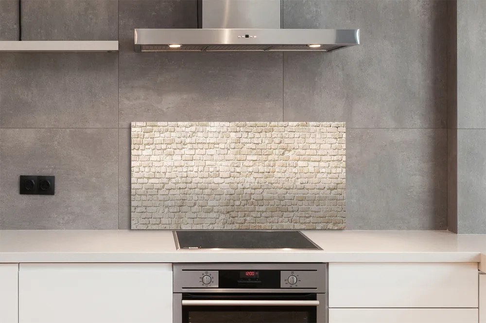 Szklany Panel Surowa Ściana z Cegieł