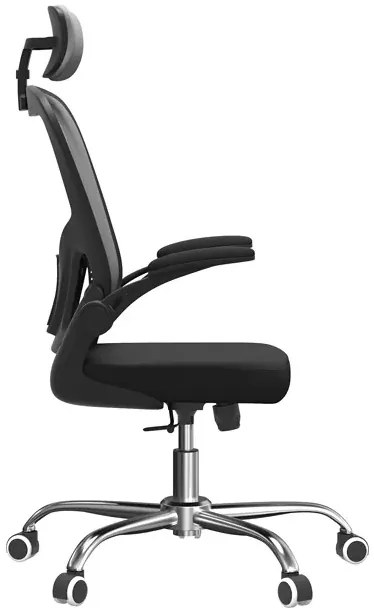 Szary Ergonomiczny Fotel Biurowy Do Komputera Obrotowy E2-N74