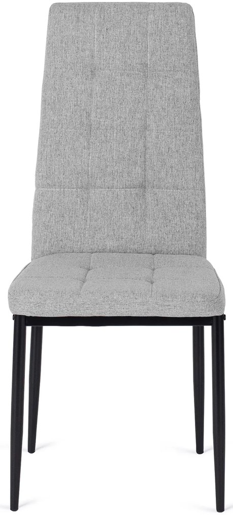 Zestaw Stół Prostokątny Rozkładany CLARK 120-160 cm Dąb Artisan/Czarny i 4 Krzesła Tapicerowane TEX Szare