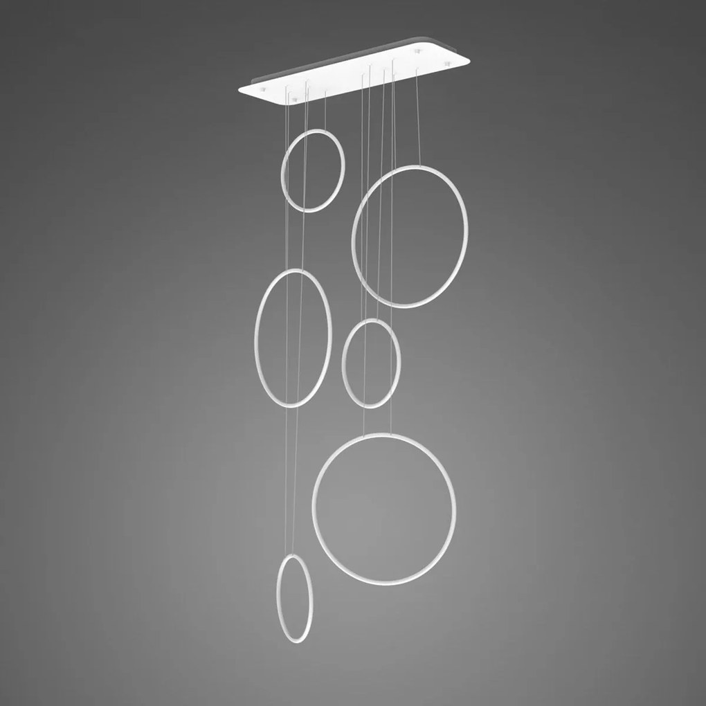 Designerska lampa ściemnialna Ledowe Okręgi No.8 In 90 cm