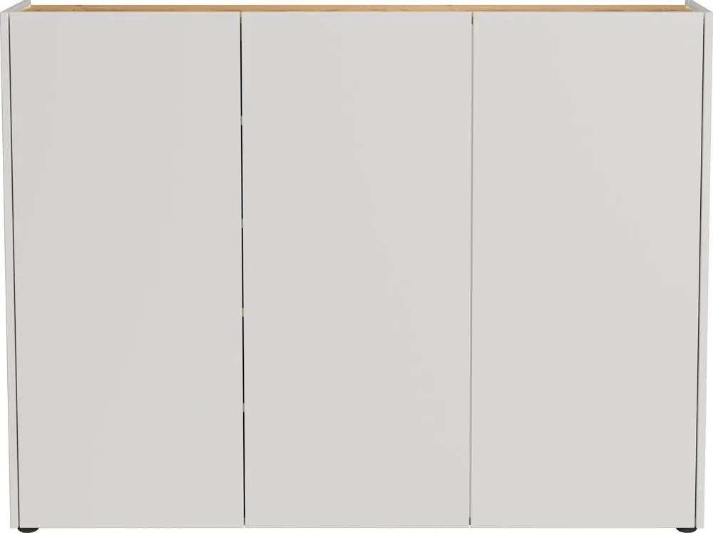 Kremowa szafka w dekorze dębu 138x105x25 cm Libbiano – Germania