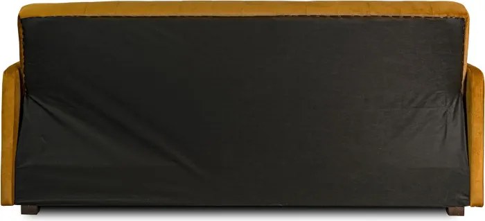 Sofa z Funkcją Spania PORTO Wersalka Rozkładana Dwuosobowa Musztardowa Nowoczesna do Salonu