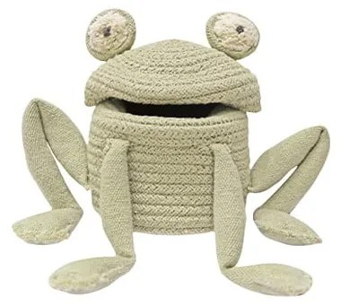 Zielony tekstylny dziecięcy kosz na zabawki ø 15x15 cm Mini Fred the Frog – Lorena Canals