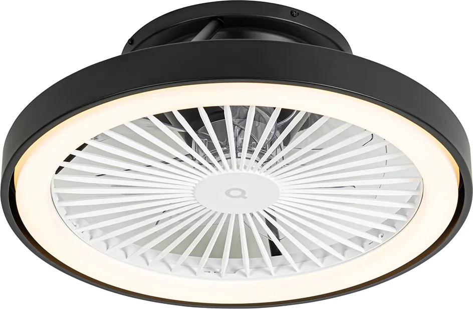 Inteligentny wentylator sufitowy czarny z LED i pilotem - Dave