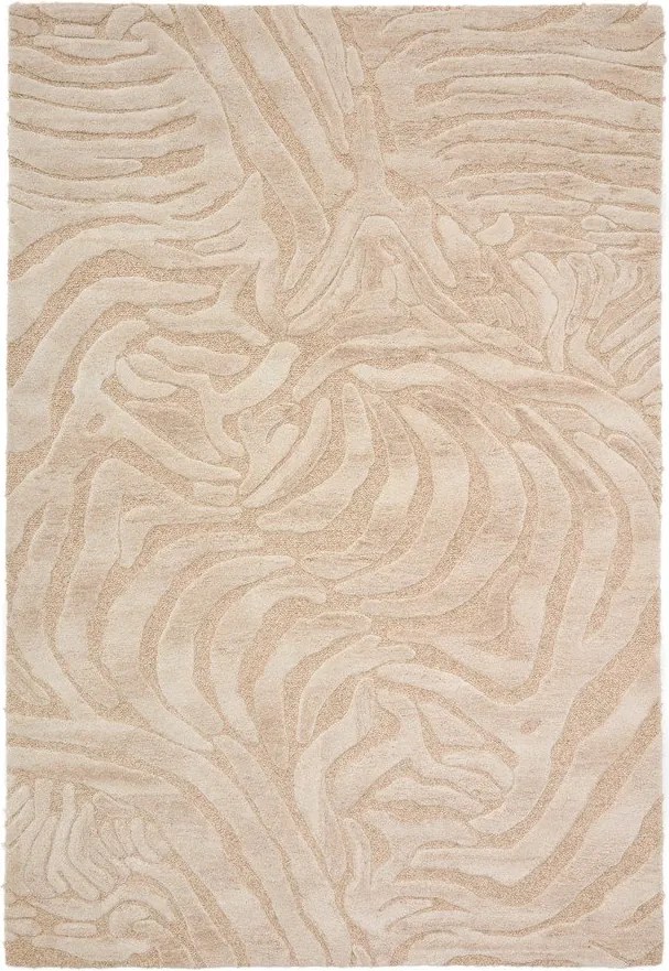 Beżowy dywan z mieszanki wełny tkany ręcznie 200x300 cm Tribet – Kave Home