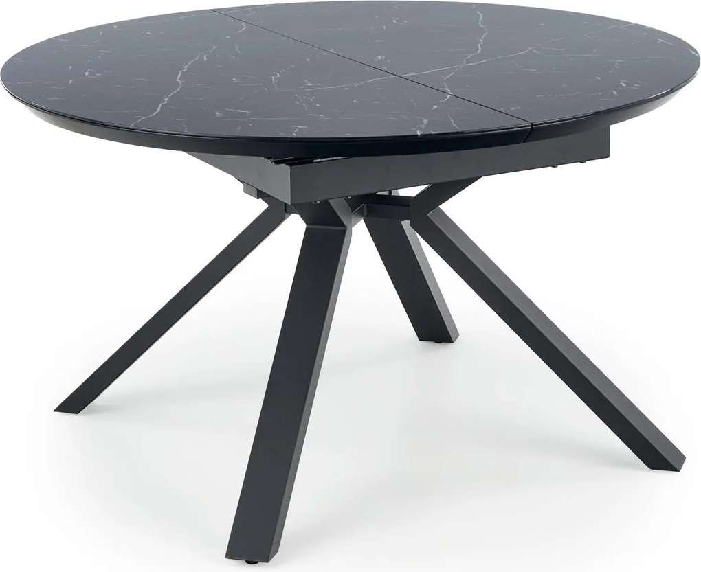 Okrągły stół rozkładany z marmurowym blatem Vertigo