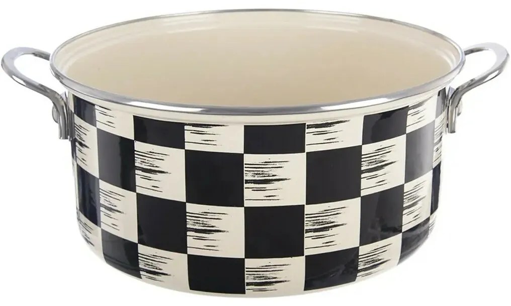 Orion Emaliowany rondel Szachownica Lem, 5 l,średnica 26 cm, śred. 26 cm