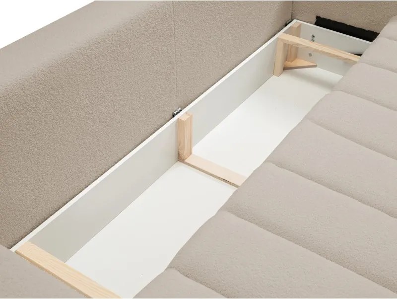 Sofa BALOO z funkcja spania i pojemnikiem BEŻOWY LAMBI 06