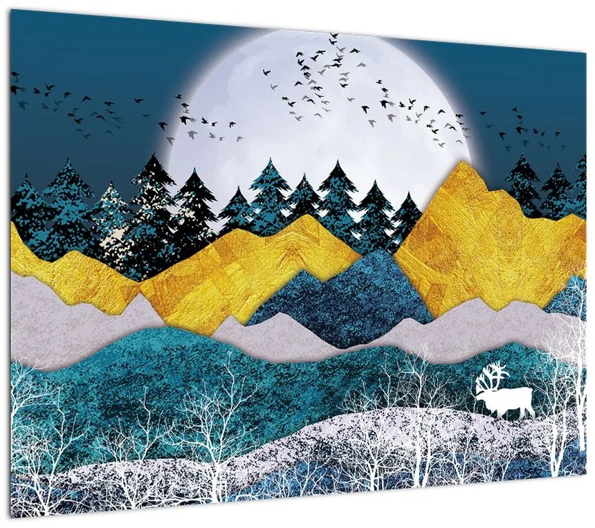 Obraz - Krajobraz polarny (70x50 cm)