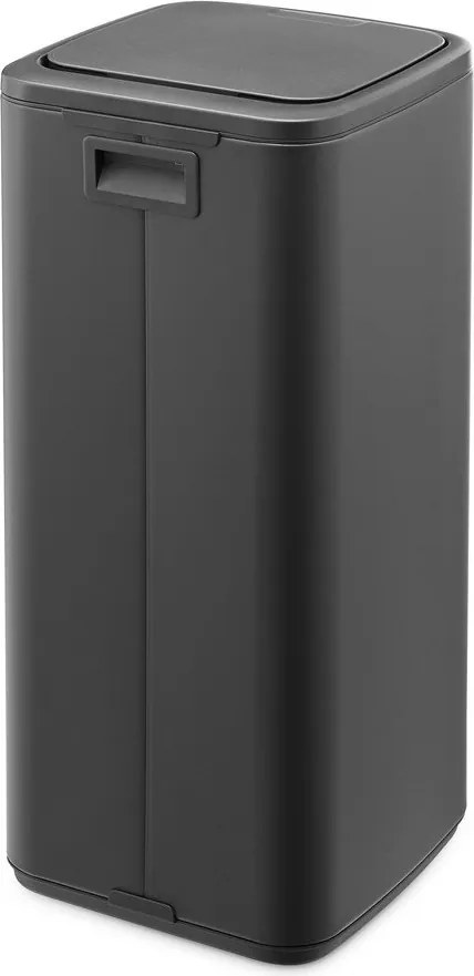 Ciemnoszary stalowy kosz na śmieci otwierany na dotyk 30 l Bo Touch – Brabantia