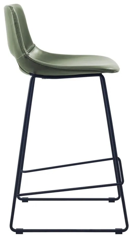 Hoker z imitacji skóry w kolorze khaki (wysokość siedziska 65 cm) Zahara – Kave Home