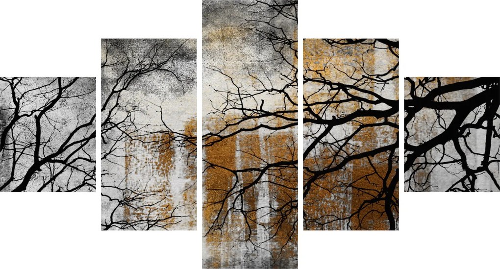 Obraz - Sylwetki drzew (125x70 cm)