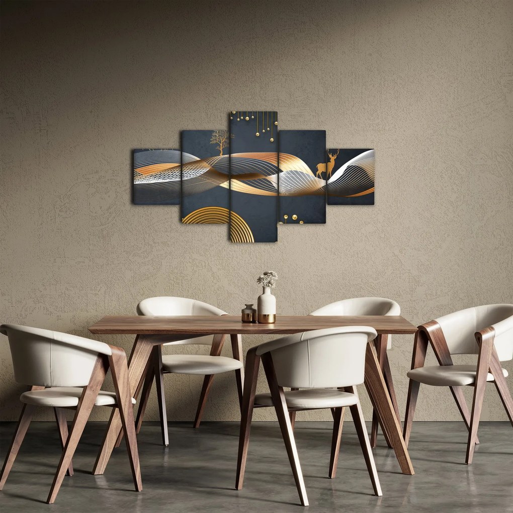 Obraz - Grafika z jeleniem (125x70 cm)