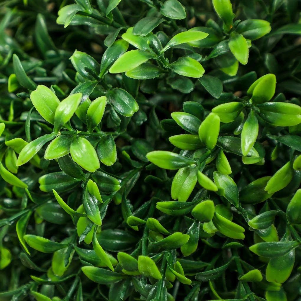 HOMCOM Zestaw 2 Sztucznych Roślin, Sztuczne Drzewka Bukszpanowe, UV-chronione, z Doniczką, Zielony