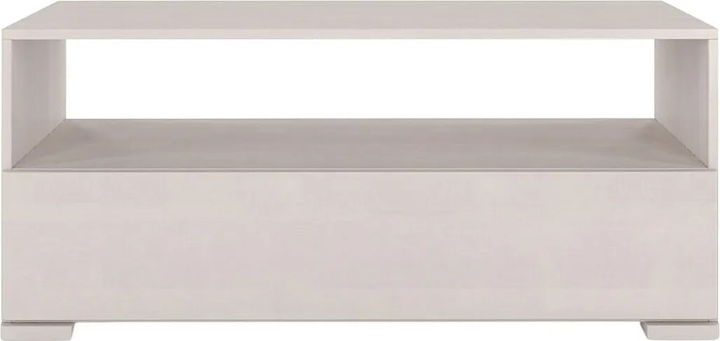 Drewniana szafka Rtv bukowa Sandema/Biały