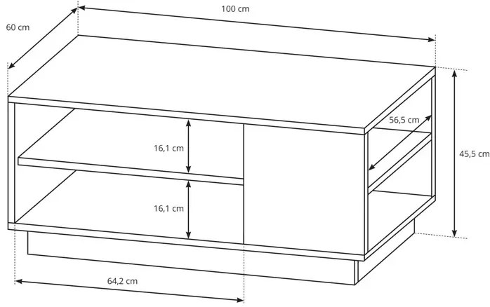 Stolik kawowy dwupoziomowy - Lumina 6X