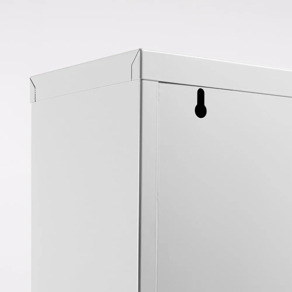 Biała metalowa uchylna szafka na buty 50x103x15 cm Ode – Kave Home