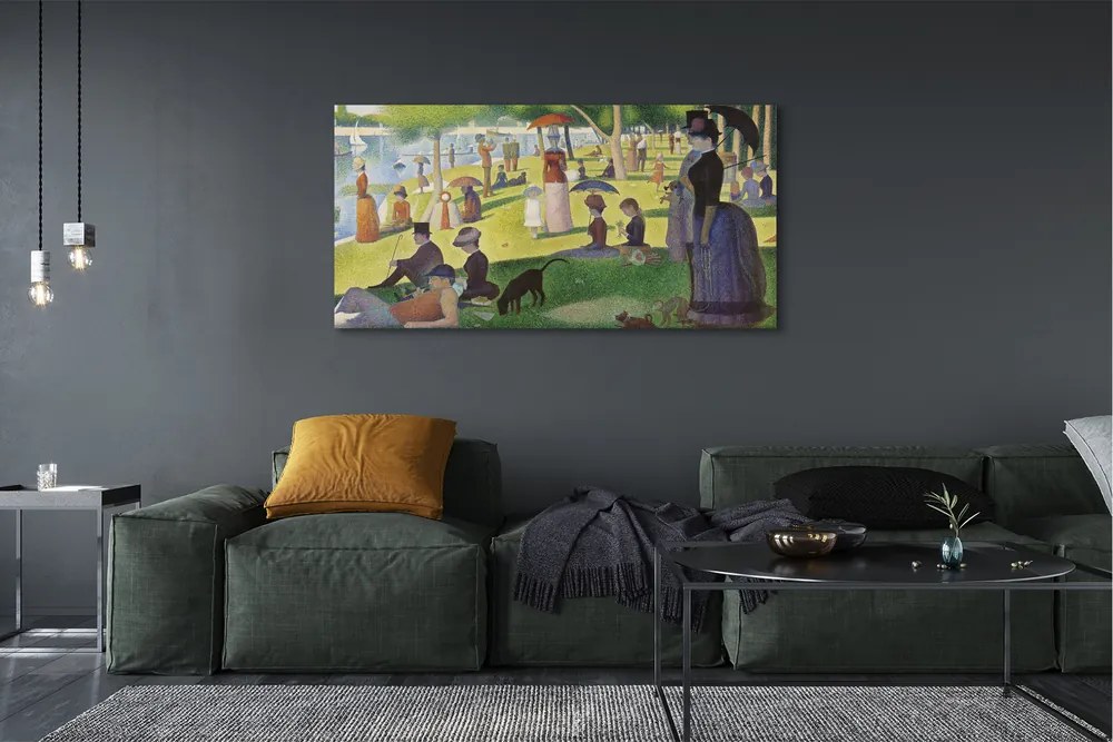 Zdjęcie na płótnie Niedzielne popołudnie na wyspie Grande Jatte - Georges Seurat