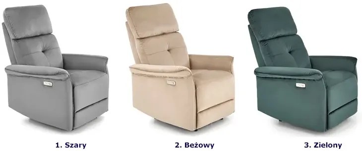 Beżowy rozkładany fotel wypoczynkowy W4-R76