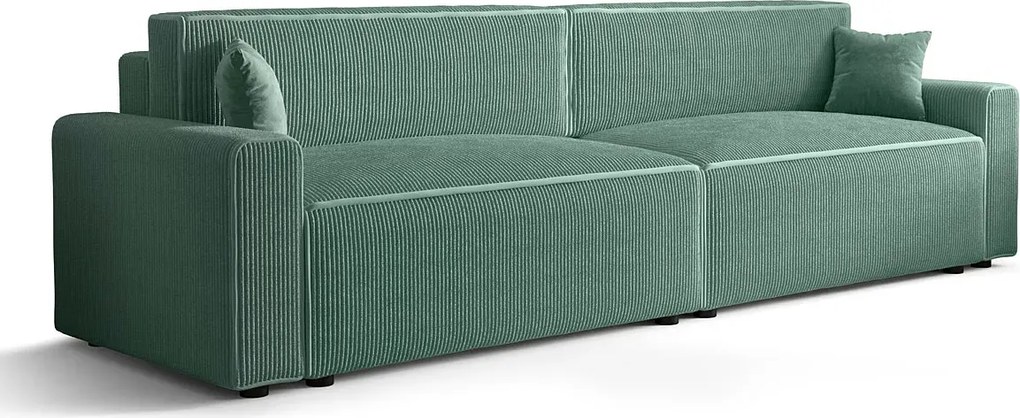 Miętowa sofa rozkładana z pojemnikiem Z4-G84
