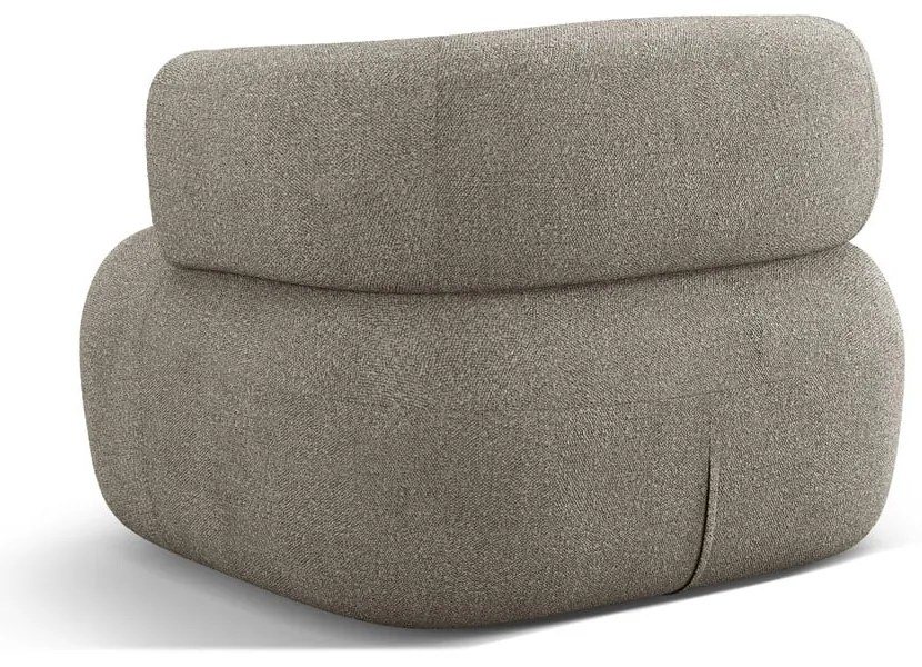 Jasnoszary fotel z materiału bouclé Jenny – Micadoni Home
