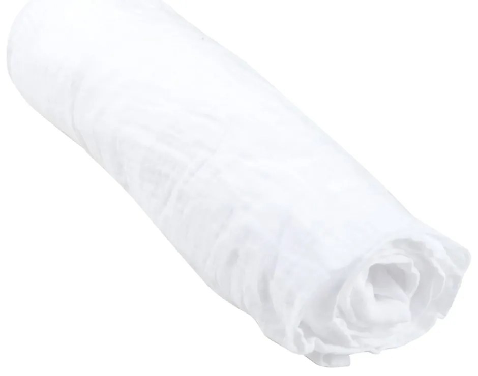Muślinowe prześcieradło dziecięce do łóżeczka z gumką 70x140 cm – Bébé Douceur