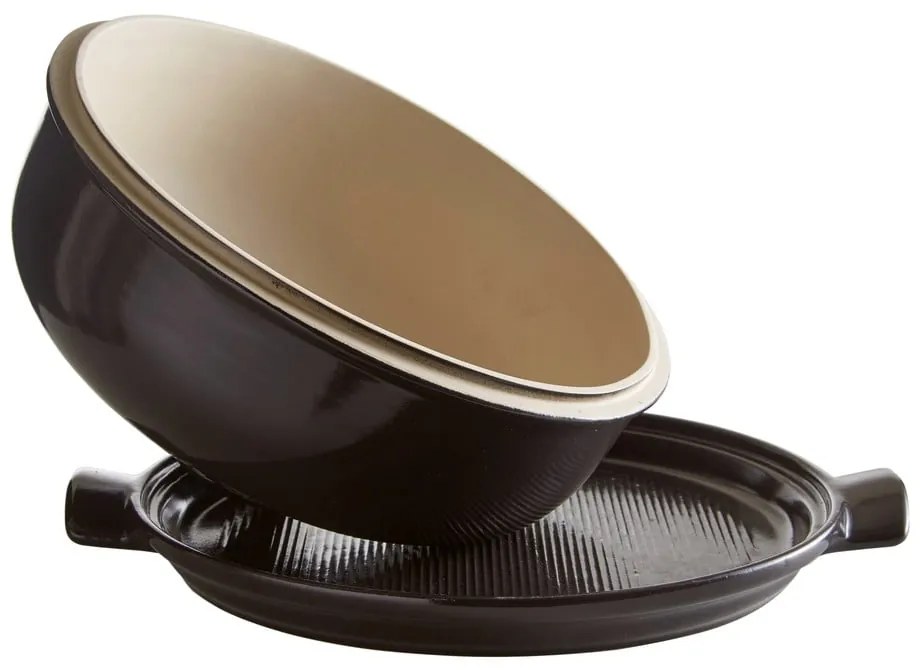 Czarna ceramiczna okrągła forma do pieczenia chleba Emile Henry, ⌀ 28,5 cm