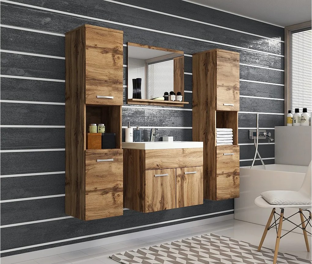 MINIO go for it, Meble łazienkowe MONTANA XL w kolorze dąb wotan