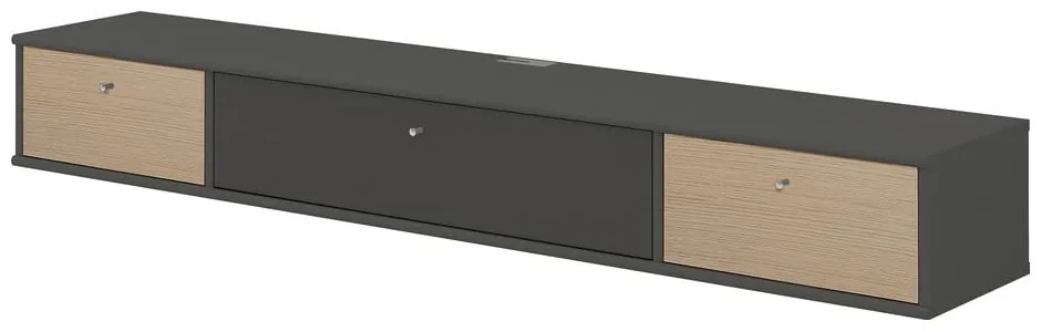 Antracytowa szafka pod TV Mistral 035