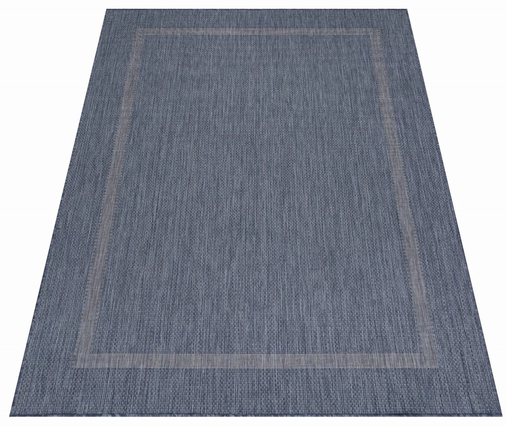 Dywan zewnętrzny Relax ramka granatowy 120 cm x 170 cm