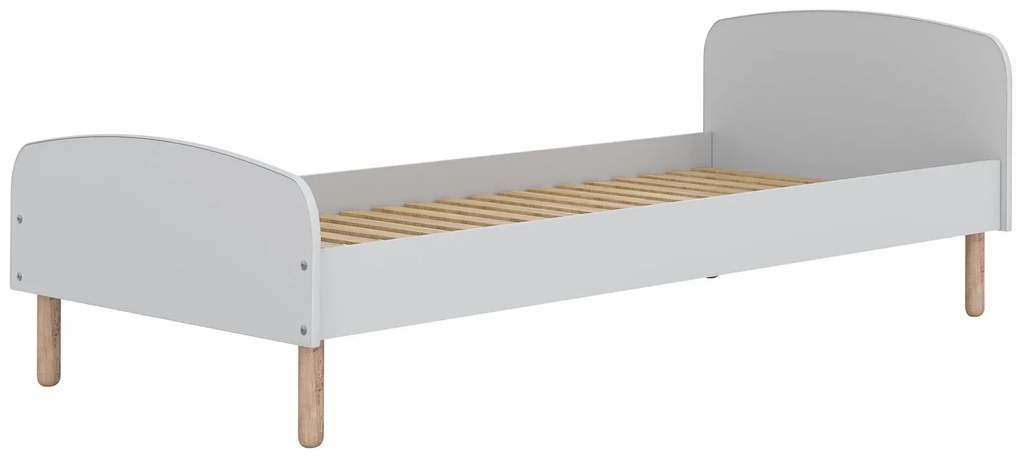 Pojedyncze skandynawskie łóżko z materacem 90x200cm - Inver 4X