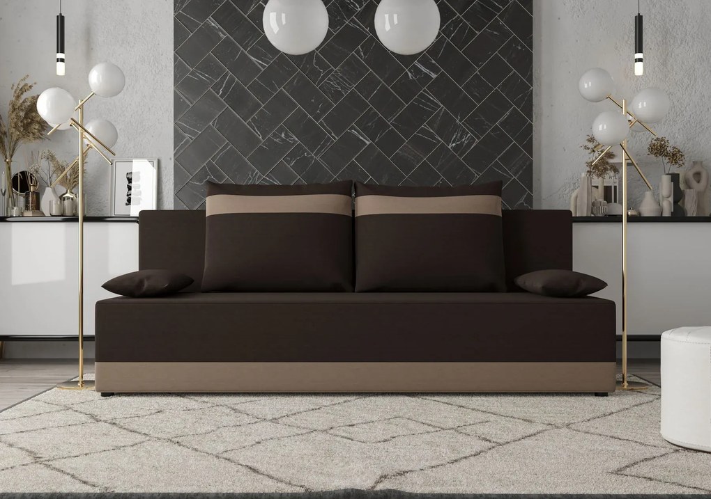 Brązowa nowoczesna sofa rozkładana F9-T86