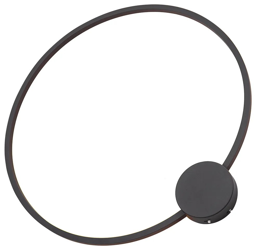 Designerski Kinkiet / Lampa scienna czarny 67 cm z LED z 3-stopniową regulacją ściemniania - Anello Nowoczesny Oswietlenie wewnetrzne