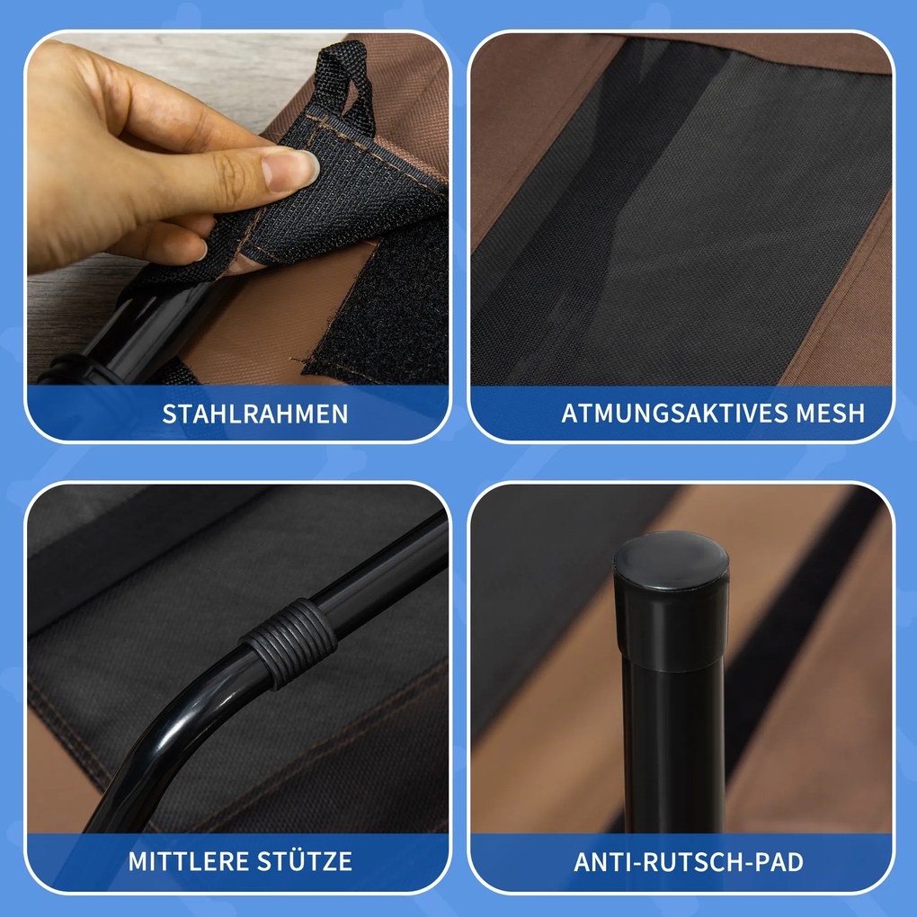 PawHut Sofa dla psa Łóżko dla zwierząt 122x92x23cm Legowisko dla psa Kolor kawowy i czarny | Aosom PL